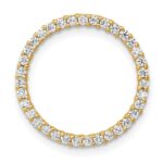 14k Polished 1/3 carat Diamond Circle Chain Slide