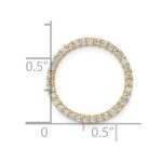 14k Polished 1/3 carat Diamond Circle Chain Slide - Image 5