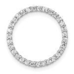 14k White Gold 3/8 carat Diamond Circle Chain Slide