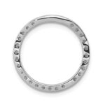 14k White Gold 1/2 carat Lab Grown Diamond VS/SI+ G+ Circle Chain Slide Pendant - Image 3