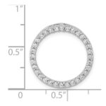 14k White Gold 1/2 carat Diamond Circle Chain Slide - Image 4