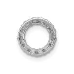 14k White Gold 1/4 carat Diamond Circle Chain Slide - Image 3