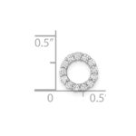 14k White Gold 1/4 carat Diamond Circle Chain Slide - Image 4