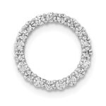 14k White Gold 3/8 carat Diamond Circle Chain Slide