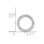 14k White Gold 3/8 carat Diamond Circle Chain Slide - Image 4