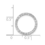 14k White Gold 1/2 carat Diamond Circle Chain Slide - Image 4