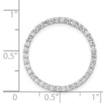 14k White Gold 3/4 carat Diamond Circle Chain Slide - Image 4