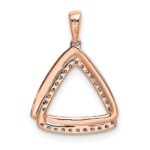 14k Rose Gold 1/6 carat Lab Grown Diamond VS/SI+ G+ Complete Double Triangle Pendant - Image 3
