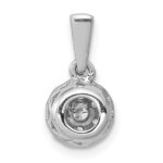 14k White Gold 1/4 carat Diamond Round Cluster Pendant - Image 3