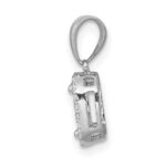 10k White Gold 1/4ct. Diamond Square Cluster Pendant - Image 2