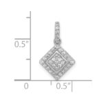 10k White Gold 1/4ct. Diamond Cluster Pendant - Image 4