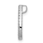 14k White Gold 1/5 carat Lab Grown Diamond VS/SI+ G+ Complete Teardrop Chain Slide Pendant - Image 2