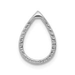 14k White Gold 1/5 carat Diamond Teardrop Chain Slide - Image 3