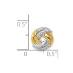14k and White Rhodium .02 carat Diamond Knot Chain Slide - Image 4
