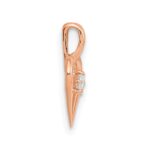 14k Rose Gold .02 carat AA Diamond Heart Pendant - Image 2