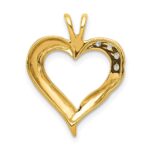 10K Diamond Fancy Heart Pendant - Image 4