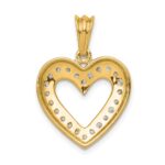 14k 1/3 carat Diamond Heart Pendant - Image 4