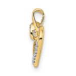 10K Diamond Heart Pendant - Image 2