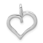 14k White Gold 1/15 carat Diamond Heart Pendant - Image 3