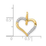 14k 1/15 carat Diamond Heart Pendant - Image 2