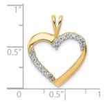 10K 1/6ct. Diamond Heart Pendant - Image 3