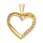 14k 1/6 carat Diamond Heart Pendant - Image 4