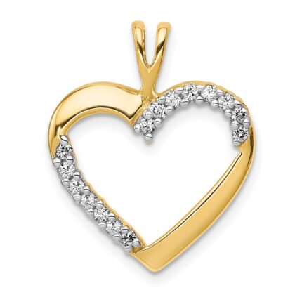 14k 1/6 carat Diamond Heart Pendant