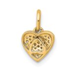 14k 1/10 carat Pave Diamond Heart Pendant - Image 4