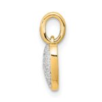 14k 1/5 carat Pave Diamond Heart Pendant - Image 2