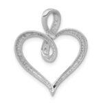 10k White Gold 1/20ct. Diamond Heart and Infinity Pendant - Image 3