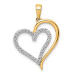 14k 1/10 carat Diamond Heart Pendant