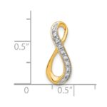 10K and Rhodium 1/20ct. Diamond Infinity Chain Slide - Image 4