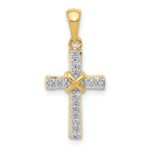 10K 1/6ct. Diamond Latin Cross Pendant