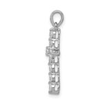 14k White Gold 1/2 carat Diamond Cross Pendant - Image 2