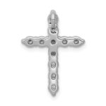 10K White Gold 1/2ct. Diamond Cross Chain Slide - Image 3