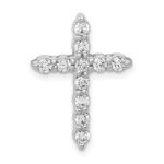 14k White Gold 1/2 carat Diamond Cross Chain Slide