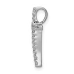 10K White Gold 1/5ct. Diamond Latin Cross Chain Slide - Image 2