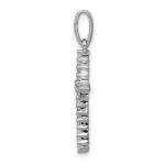 10K White Gold 1/6ct. Diamond Cross Pendant - Image 2