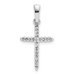 10K White Gold 1/6ct. Diamond Cross Pendant - Image 3