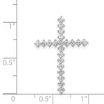 14k White Gold 3/8 carat Diamond Cross Chain Slide - Image 4