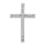 14k White Gold 3/4 carat Diamond Latin Cross Chain Slide - Image 3