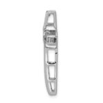 14k White Gold 1/15 carat Vibrant Moving Diamond Cross Chain Slide - Image 2