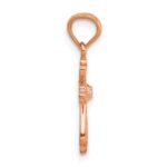 14K Rose Gold Diamond Accented Cross Pendant - Image 2