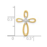 10K Diamond Cross Slide Pendant - Image 4