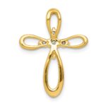 14k 1/5 carat Diamond Cross Chain Slide - Image 3