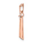14k Rose Gold 1/5 carat Diamond Cross Chain Slide - Image 2