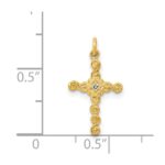 14k Small .01 carat Diamond Cross Charm - Image 4