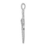 14k White Gold 1/2 carat Lab Grown Diamond VS/SI+ G+ Complete Cross Pendant - Image 2