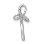 10K White Gold 1/6ct. Diamond Cross Chain Slide - Image 2