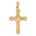 14k 1/6 carat Lab Grown Diamond VS/SI+ G+ Complete Cross Pendant - Image 3